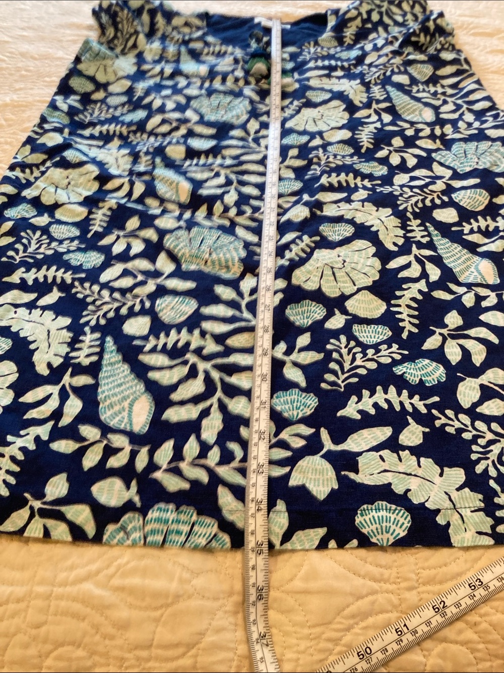 Vineyard Vines Navy Dress with Aqua Floral Print - Picture 6 of 7